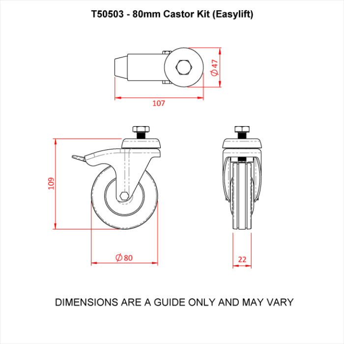 Ensemble de roues (pour pied Easylift)