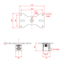 Adaptateur pour pied 35mm pour enceinte RAMSA/BOSE