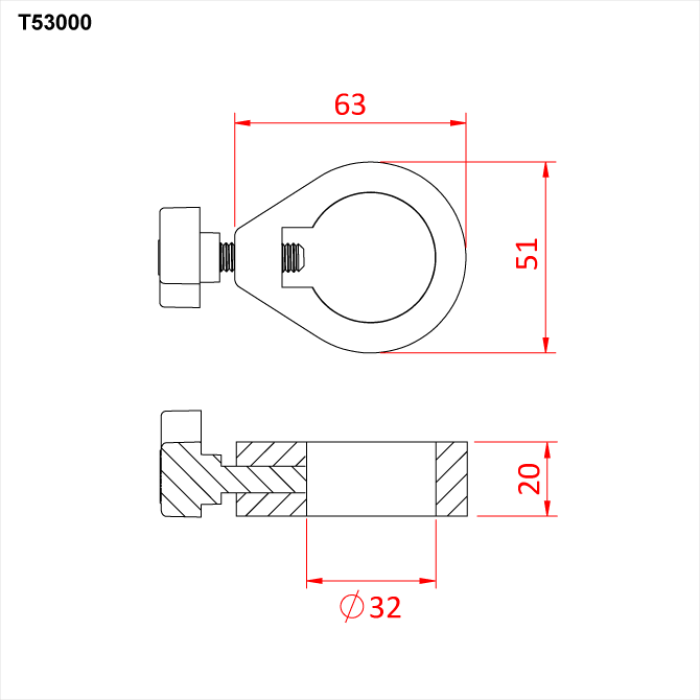 Collier de sécurité pour tube de 32mm