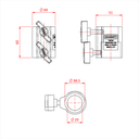 Adaptateur pour pied 38mm pour spigot 28mm