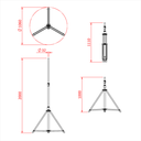 Pied SHADOW 2000, 3 sections 100-200cm, CMU 40kg, noir
