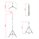 Pied SHADOW 5000, 2 sections, 172-500cm, CMU 40kg, noir