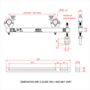 Support structure de suspension entraxe 239-433mm, CMU 250 kg, noir