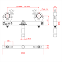 Adaptateur pour structure multi taille sur un spigot 28mm, CMU 250kg, argent