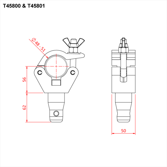 Collier  avec demi manchon conique CCS6, CMU 100kg