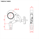 Collier TITAN pour tube de 48-51mm avec manchon conique CCS6, CMU 100kg