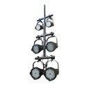 T modulaire 500mm passant en tube de 48-51mm, livré avec 2 goupilles à écrou CCS6-604, noir