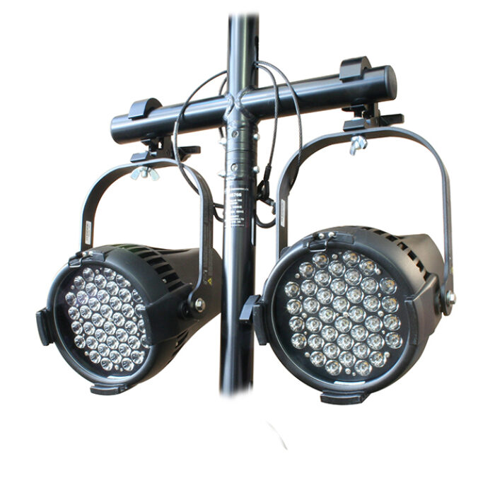 T modulaire 500mm en tube de 48-51mm, livré avec 2 goupilles à écrou CCS6-604, noir