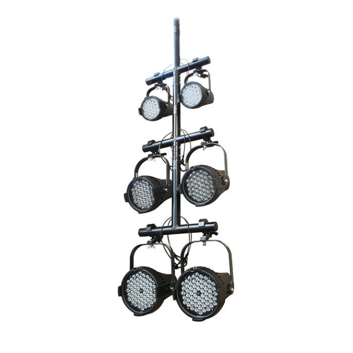 T modulaire 500mm en tube de 48-51mm, livré avec 2 goupilles à écrou CCS6-604, noir