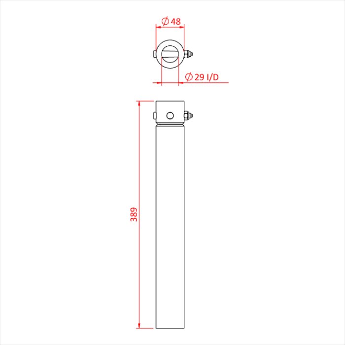 Adaptateur système MODULAIRE CCS6 pour plaque au sol (T54250), noir