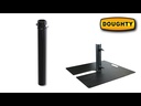 Adaptateur système MODULAIRE CCS6 pour plaque au sol (T54250), noir