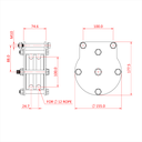 Poulie charge lourde 100mm (double rainure) (pour corde)