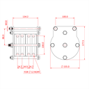 Poulie charge lourde 100mm (quadruple rainure) (pour corde)