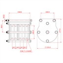 Poulie charge lourde 100mm (quintuple rainure) (pour corde)
