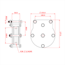 Poulie charge lourde 100mm (simple rainure) (pour corde)