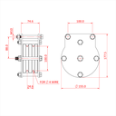 Poulie charge lourde 100mm (double rainure) (pour câble)
