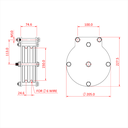 Poulie charge lourde 150mm (double rainure) (pour câble)