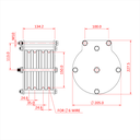 Poulie charge lourde 150mm (quadruple rainure) (pour câble)