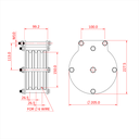 Poulie charge lourde 150mm (triple rainure) (pour câble)