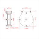 Poulie charge lourde 200mm (double rainure) (pour corde)