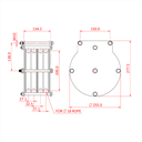 Poulie charge lourde 200mm (quadruple rainure) (pour corde)