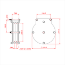 Poulie charge lourde 200mm (double rainure) (pour câble)