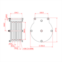 Poulie charge lourde 200mm (quadruple rainure) (pour câble)