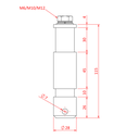 Spigot 28mm avec pas de vis M10, aluminium, court, spéc. EURO