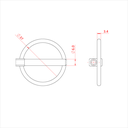Goupille 6mm avec bague de sécurité