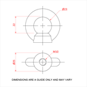 Boulon œillet M10, CMU 230 kg, conforme DIN 582 