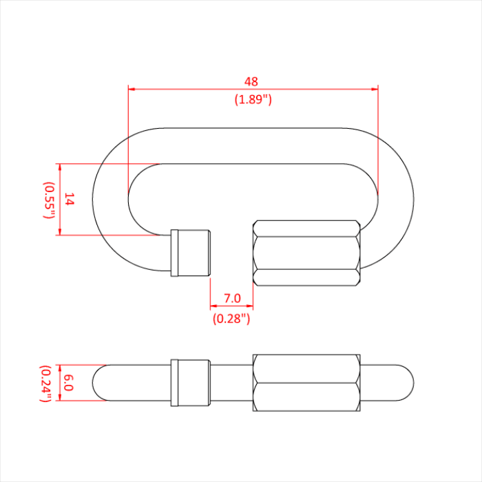 Maillon de chaîne rapide M6, CMU 200 kg (DIN59626)