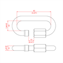 Maillon de chaîne rapide M12, CMU 750 kg (DIN59626)