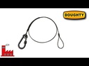 Elingue de sécurité max. 50kg (4mm x 700mm avec mousqueton) (noire)
