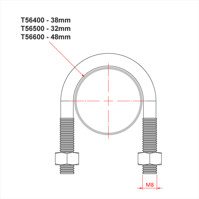 Boulon en U 48mm