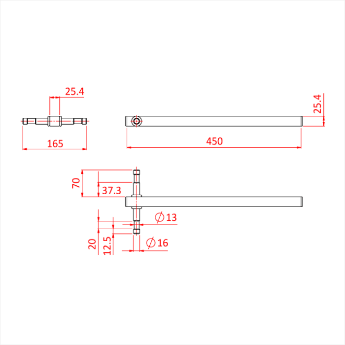 Bras ajustable BABY SIDE ARM pour pince G1350