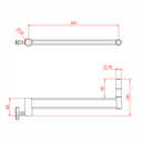 Bras déporté JUNIOR sur spigot 28mm avec récepteur pour spigot 28mm