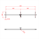 Barre en T BABY HEADER avec récepteur 17mm et 5 spigots 16mm
