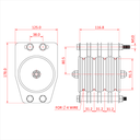 Poulie standard 100mm (quadruple rainure) (pour câble)
