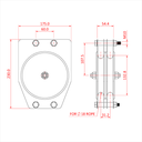 Poulie standard 150mm (double rainure) (pour corde)