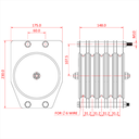 Poulie standard 150mm (quintuple rainure) (pour câble)