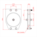 Poulie standard 150mm (simple rainure) (pour corde)