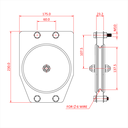 Poulie standard 150mm (simple rainure) (pour câble)