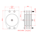 Poulie standard 150mm (triple rainure) (pour câble)