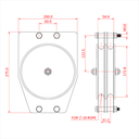 Poulie standard 180mm (double rainure) (pour corde)