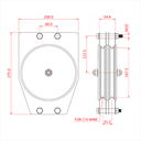 Poulie standard 180mm (double rainure) (pour câble)