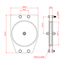 Poulie standard 180mm (simple rainure) (pour câble)