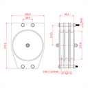 Poulie standard 180mm (triple rainure) (pour corde)