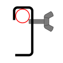 Crochet STANDARD pour tube de 48-51mm, CMU 40kg