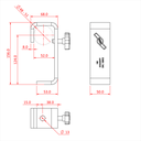 Crochet charge lourde pour tube de 48-51mm, CMU 150kg