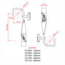 Double crochet vrillé 90° pour tubes de 48-51mm (entraxe 450mm), CMU 40kg